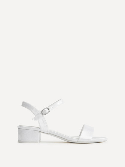 Chapel Bridal Ivory Satin Heeled Sandals