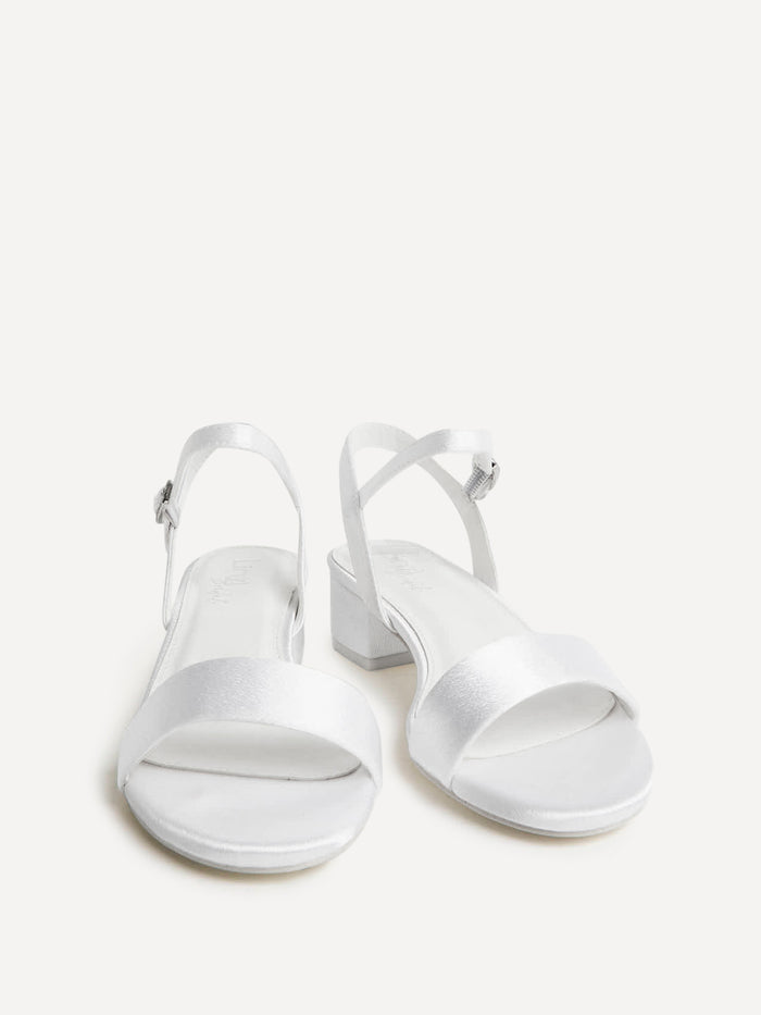 Chapel Bridal Ivory Satin Heeled Sandals