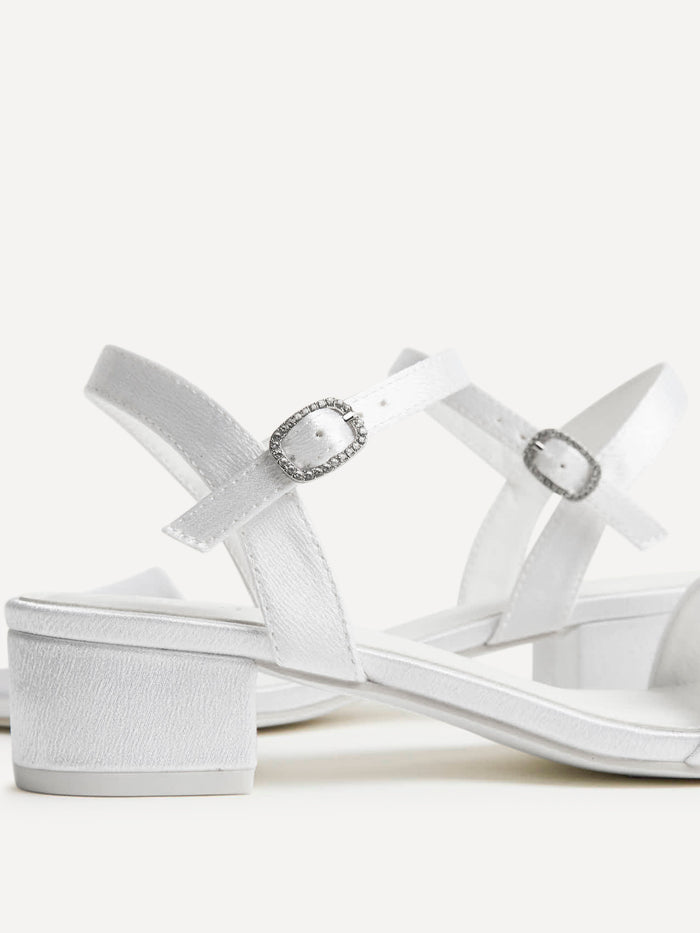Chapel Bridal Ivory Satin Heeled Sandals