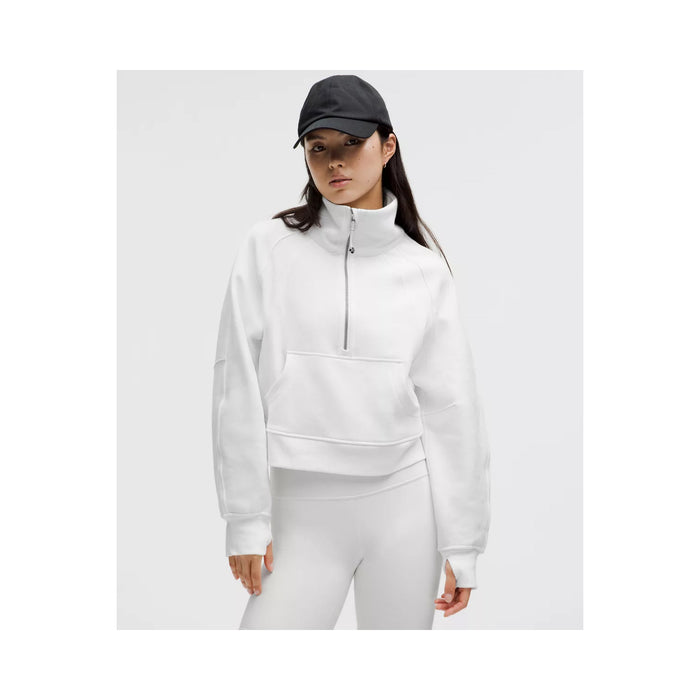 Chi Omega lululemon Scuba Oversized Funnel-Neck Half Zip - White