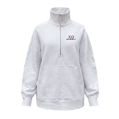Chi Omega MOM lululemon Scuba Oversized Funnel-Neck Half Zip Long