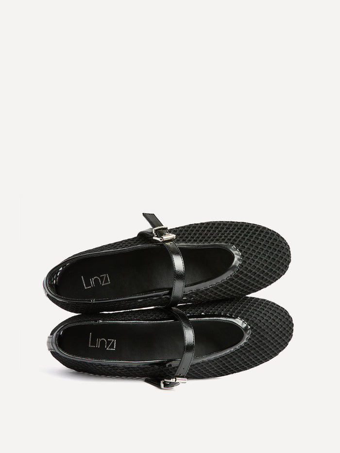 Clara Black Mesh Mary Jane Pumps