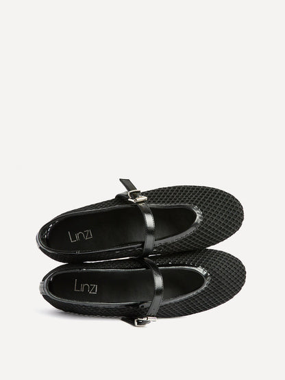 Clara Black Mesh Mary Jane Pumps