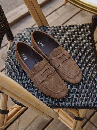 Clarify Brown Square Toe Loafers