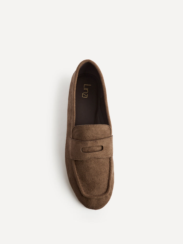 Clarify Brown Square Toe Loafers
