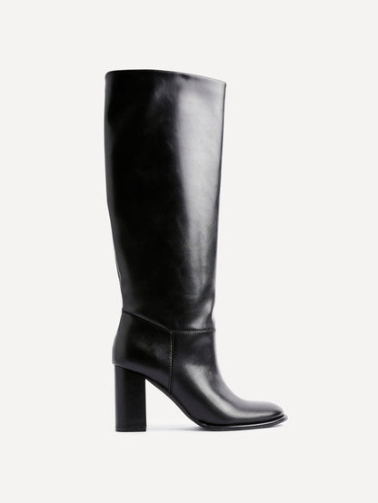 Cole Black Long Heeled Boots