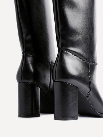 Cole Black Long Heeled Boots