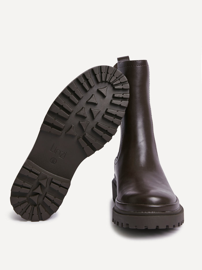 Command Brown Chunky Chelsea Boots