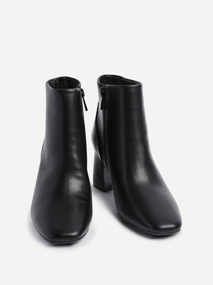 Cove Black Heeled Ankle Boots