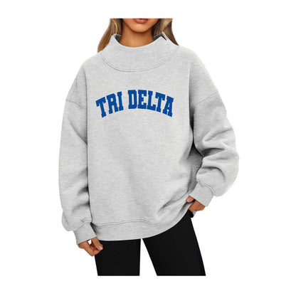 Delta Delta Delta Mock Neck Sweatshirt - TRI DELTA