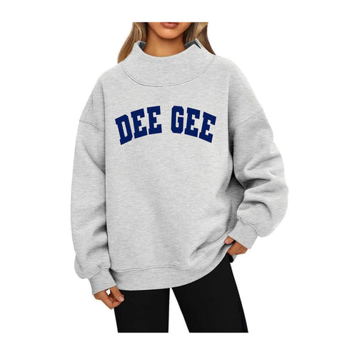 Delta Gamma Mock Neck Sweatshirt - DEE GEE
