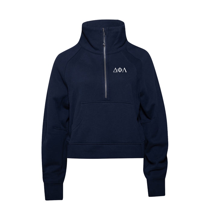 Delta Phi Lambda lululemon Scuba Oversized Funnel-Neck Half Zip - True Navy