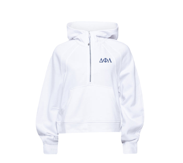 Delta Phi Lambda lululemon Scuba Oversized Half-Zip Hoodie - White