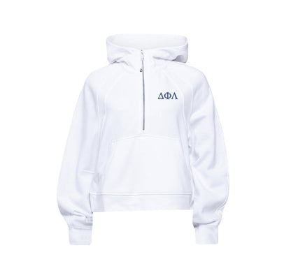 Delta Phi Lambda lululemon Scuba Oversized Half-Zip Hoodie - White