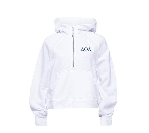 Delta Phi Lambda lululemon Scuba Oversized Half-Zip Hoodie - White