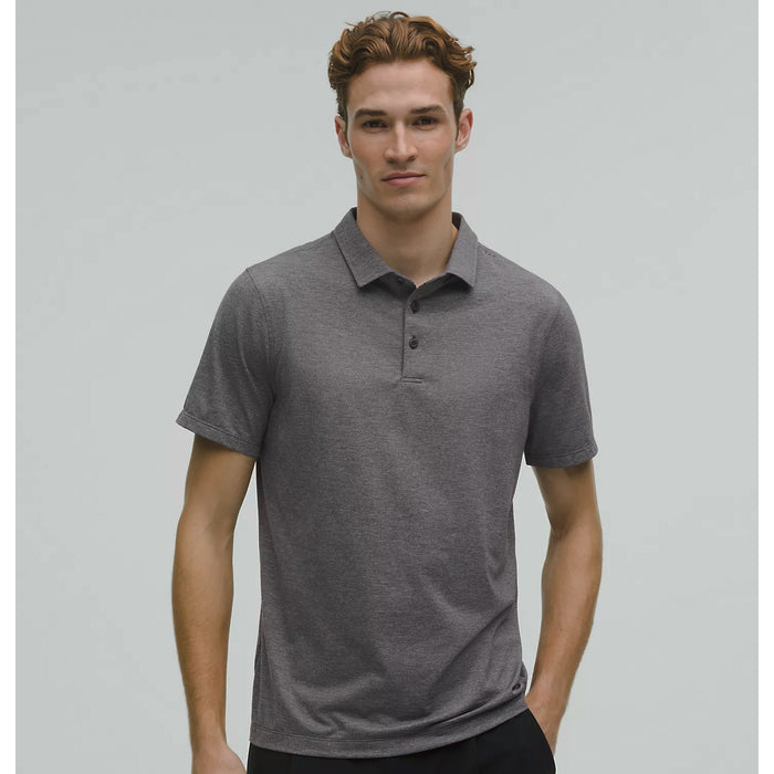Delta Sigma Phi lululemon Evolution Short-Sleeve Polo - Heathered Black