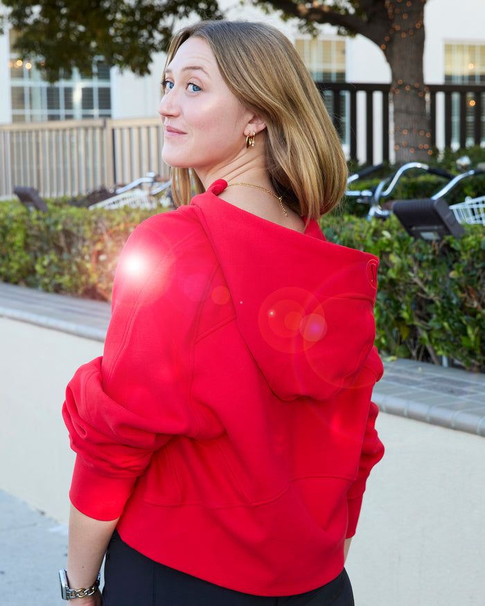 Delta Sigma Pi lululemon Scuba Oversized Half-Zip Hoodie - True Red