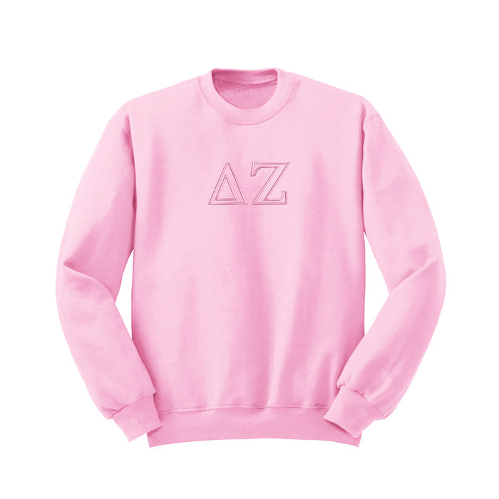 Delta Zeta Outline Monochromatic Crewneck