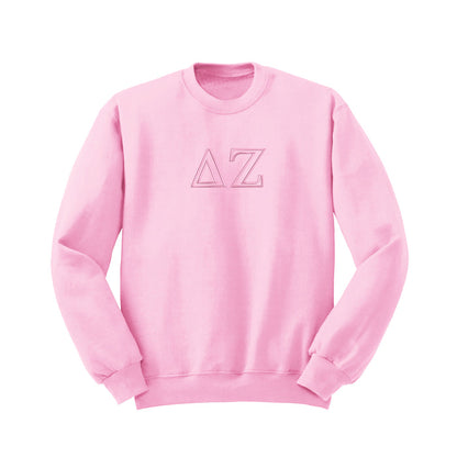 Delta Zeta Outline Monochromatic Crewneck