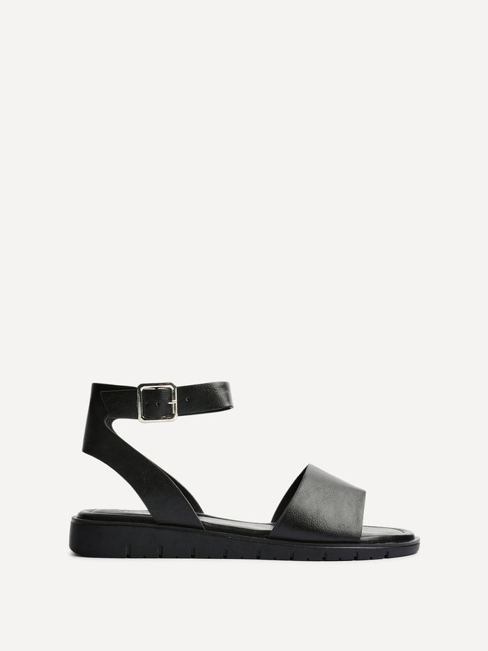 Denia Wide Fit Black Sandals