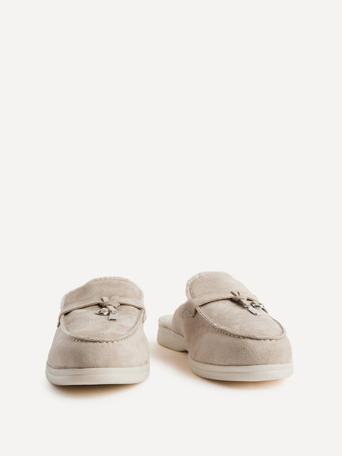 Dover Mocha Faux Fur Mule loafers