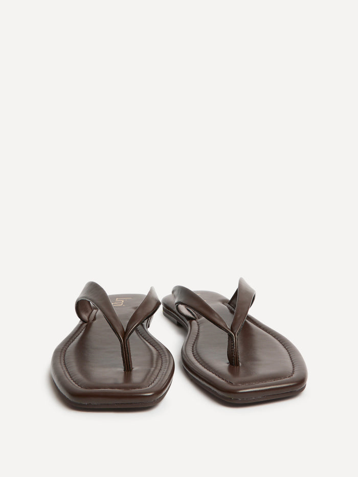 Element Brown Toe Post Flat Sandals
