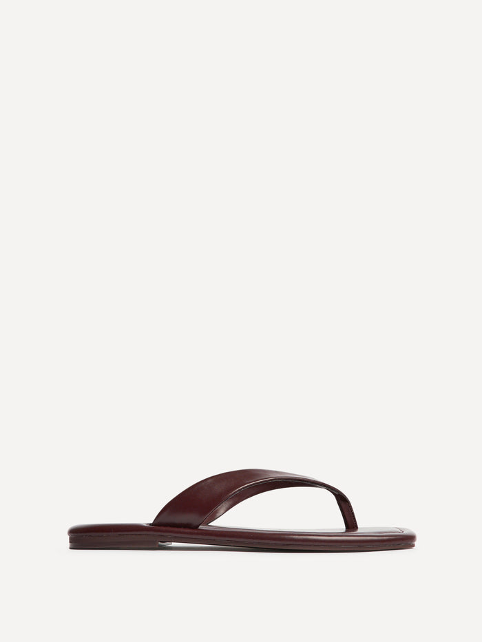 Element Burgundy Toe Post Flat Sandals