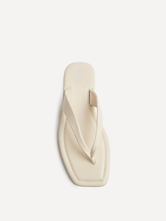 Element Ivory Toe Post Flat Sandals