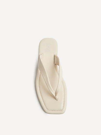 Element Ivory Toe Post Flat Sandals