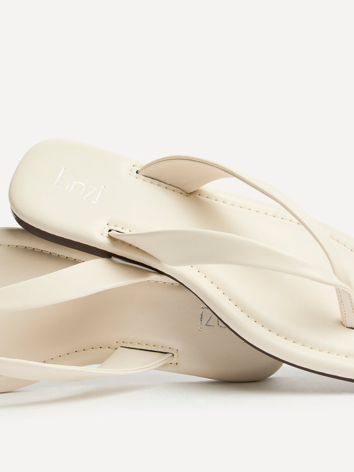 Element Ivory Toe Post Flat Sandals