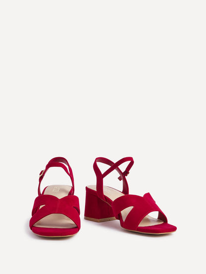 Empire Wide Fit Red Block Heels