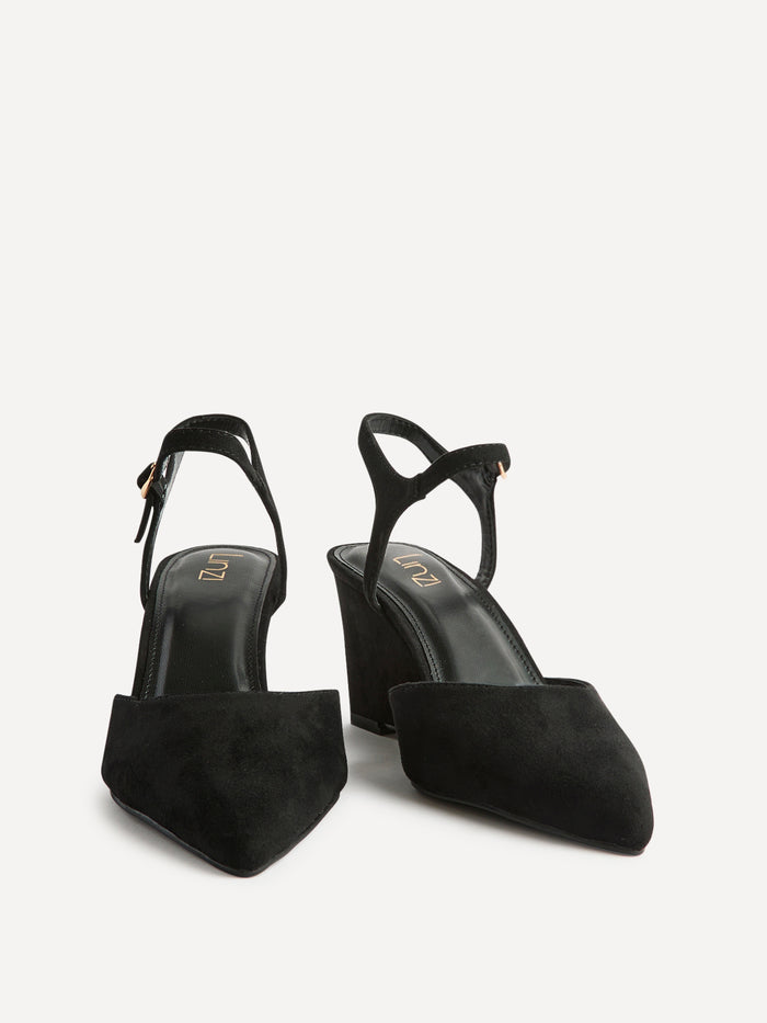 Enhanced Black Wedge Court Shoes