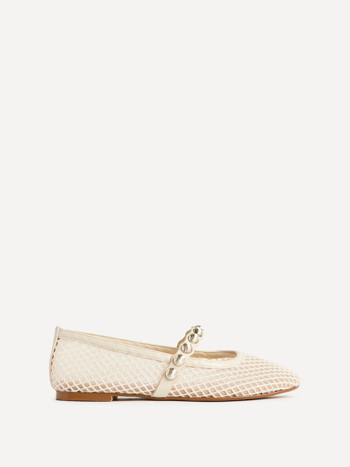 Estella Embellished Mesh Mary Jane Pumps