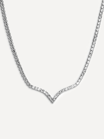 Evermore Silver Tennis Necklace
