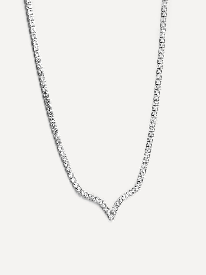 Evermore Silver Tennis Necklace