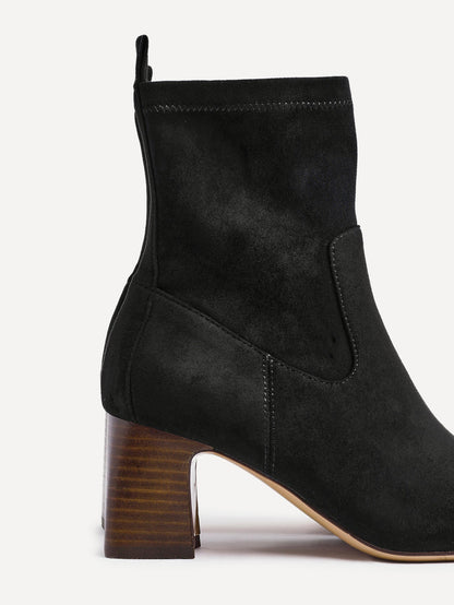 Francisco Black Heeled Ankle Boots