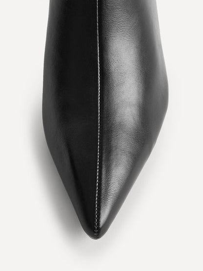 Gallery Black Faux Leather Ankle Boots