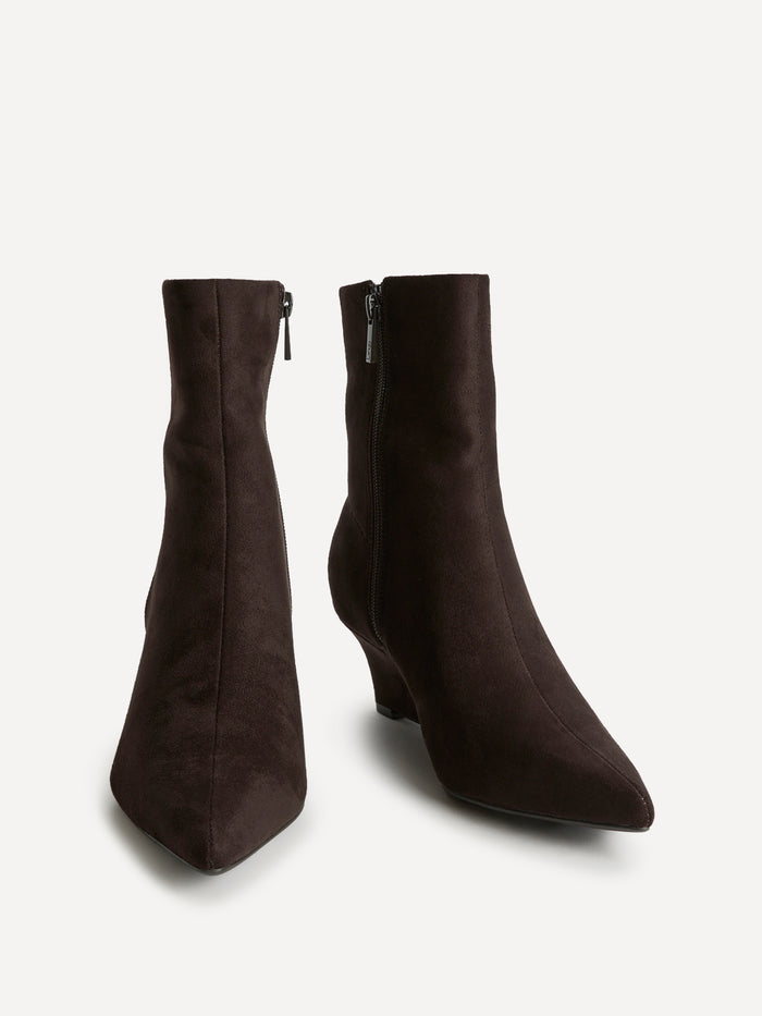 Gallery Brown Faux Suede Ankle Boots