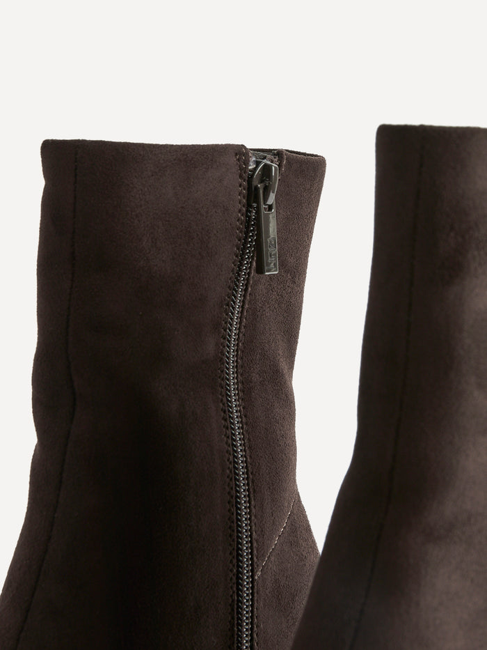 Gallery Brown Faux Suede Ankle Boots