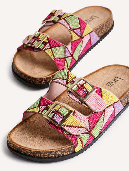 Gleam Multi Coloured Beaded Sliders