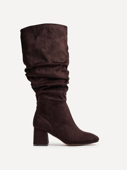 Inferno Wide Fit Brown Long Heeled Boots