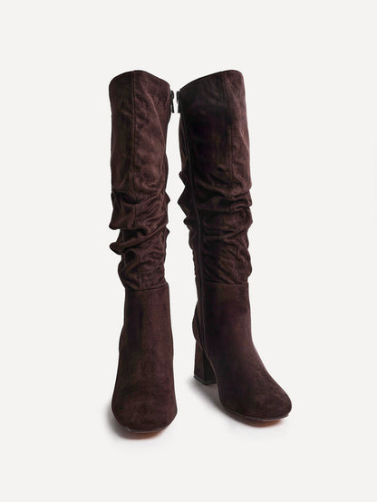 Inferno Wide Fit Brown Long Heeled Boots