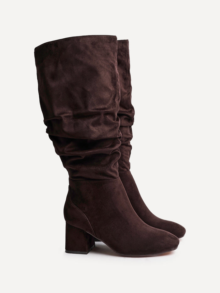 Inferno Wide Fit Brown Long Heeled Boots