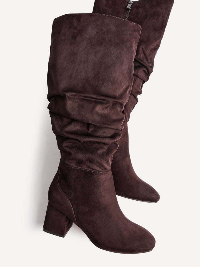 Inferno Wide Fit Brown Long Heeled Boots