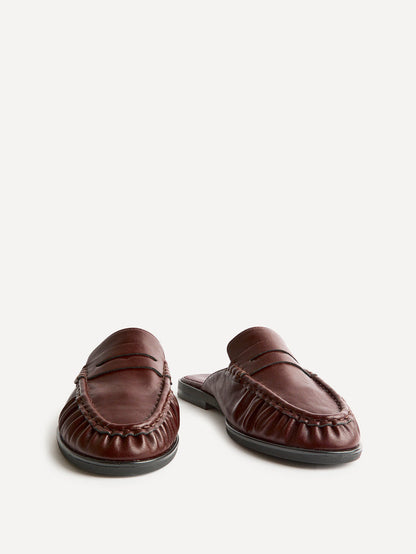 Intro Burgundy Faux Leather Slip On Mules