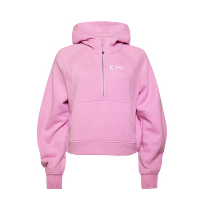 Kappa Alpha Theta lululemon Scuba Oversized Half-Zip Hoodie - Pink Frosting