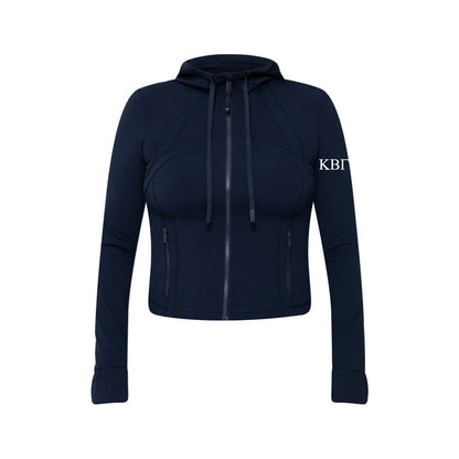 Kappa Beta Gamma lululemon Define Cropped Hooded Jacket Nulu - NAVY