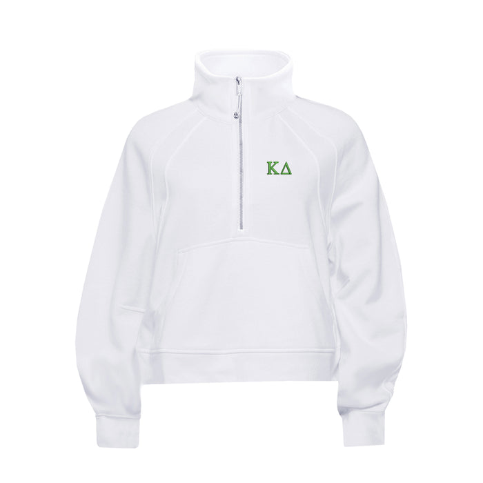 Kappa Delta lululemon Scuba Oversized FUNNEL-Neck Half Zip - White
