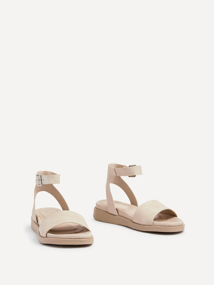 Kara Nude Faux Leather Flatform Sandals