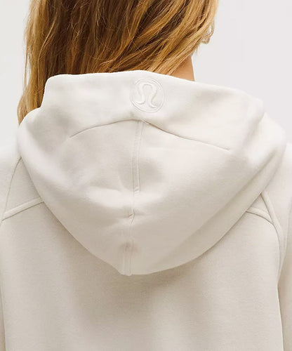 LIMITED EDITION Alpha Sigma Alpha lululemon Scuba Oversized Half-Zip Hoodie - Ivory & Gold